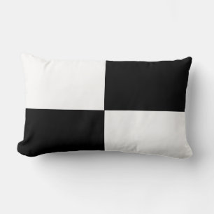 Schachbrettmuster in Schwarz und Weiß Lendenkissen