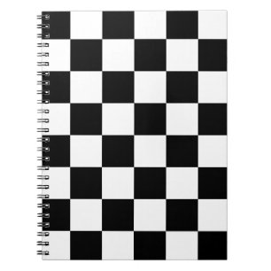 Schachbrettmuster in Schwarz und Weiß Notizblock