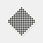 Schachbrettmuster in Schwarz und Weiß Serviette (Ecke)
