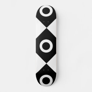 Schachbrettmuster in Schwarz und Weiß Skateboard