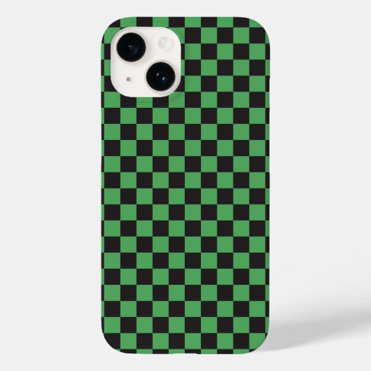 Schachbrettmuster karierte Quadrate Schach grün sc Case-Mate iPhone Hülle (Rückseite)