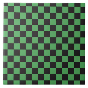 Schachbrettmuster karierte Quadrate Schach grün sc Fliese