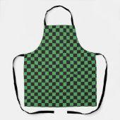Schachbrettmuster karierte Quadrate Schach grün sc Schürze (Vorderseite)
