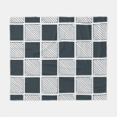 Schachbrettmuster Karos Streifen Kariert Fleecedecke (Vorderseite (Horizontal))