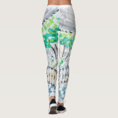 Schachbrettmuster-Kiosk-Parkblick Leggings (Rückseite)