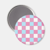 Schachbrettmuster Magnet (Vorderseite/Rückseite)
