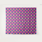 Schachbrettmuster mit Zickzack-Färbung Wandteppich (Vorderseite (Horizontal))