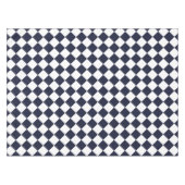 Schachbrettmuster Navy White Dining Table Tischdecke (Vorderseite (Horizontal))