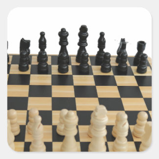 Schachbrettmuster Quadratischer Aufkleber