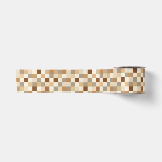 Schachbrettmuster Satinband (Vorderseite)