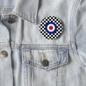 Schachbrettmuster Schwarz Racing Ziel Mod Button (Beispiel)