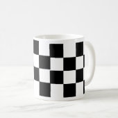 Schachbrettmuster schwarz und weiß kaffeetasse (VorderseiteRechts)
