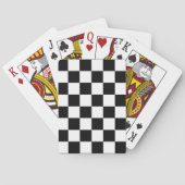 Schachbrettmuster Schwarz-Weiß Spielkarten (Rückseite)