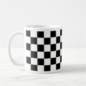 Schachbrettmuster Schwarzweiss Kaffeetasse (Links)
