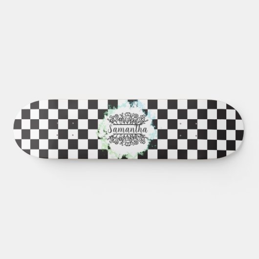 Schachbrettmuster Skateboard (Horizontal)