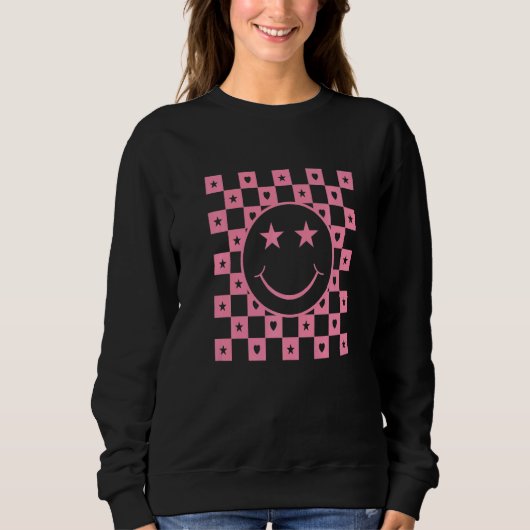 Schachbrettmuster Sweatshirt (Vorderseite)