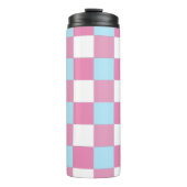 Schachbrettmuster  thermosbecher (Vorderseite)