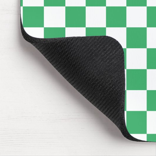 Schachbrettmuster Weiß Grün Mousepad (Ecke)