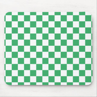Schachbrettmuster Weiß Grün Mousepad