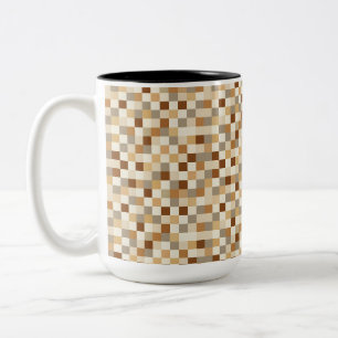 Schachbrettmuster Zweifarbige Tasse