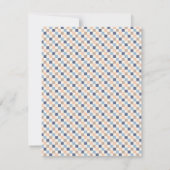 Schachbrettrahmen Briefpapier Notizkarte - Navy Mitteilungskarte (Rückseite)