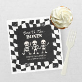 Schachbrettrückwärts am KnochenHalloween Serviette