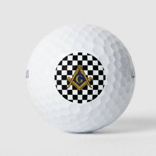 Schachbretts Freimaurer Platz und Kompass Golfball