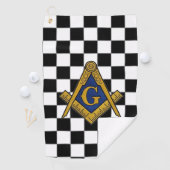 Schachbretts Freimaurer Platz und Kompass Golfhandtuch (Insitu)