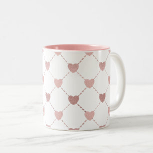 Schachbretts im Herzen Kaffee Zweifarbige Tasse
