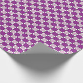 Schachbretts Lila Square Diamond Schachbretts Geschenkpapier (Ecke)