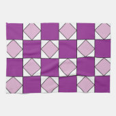 Schachbretts Lila Square Diamond Schachbretts Geschirrtuch (Horizontal)