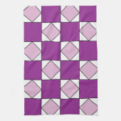 Schachbretts Lila Square Diamond Schachbretts Geschirrtuch (Vertikal)