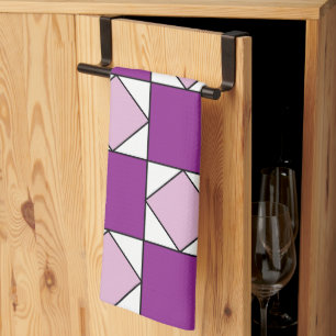 Schachbretts Lila Square Diamond Schachbretts Geschirrtuch
