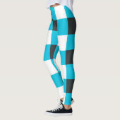 Schachbretts "Mayan Blue" Kariert Leggings (Links)