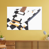 SCHACHBRETTS ROCK ELECTRIC GUITAR 40x60 Leinwanddruck (Insitu (Wohnzimmer))