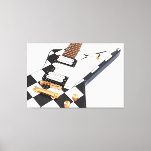SCHACHBRETTS ROCK ELECTRIC GUITAR 40x60 Leinwanddruck
