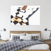 SCHACHBRETTS ROCK ELECTRIC GUITAR 40x60 Leinwanddruck (Insitu (Schlafzimmer))