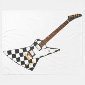 SCHACHBRETTS ROCK ELECTRIC GUITAR FLEECEDECKE (Vorderseite (Horizontal))
