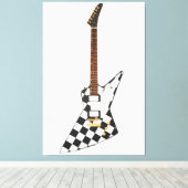 SCHACHBRETTS ROCK GUITAR 40x60 Leinwanddruck (Insitu (Holzboden))
