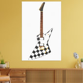 SCHACHBRETTS ROCK GUITAR 40x60 Leinwanddruck (Insitu (Wohnzimmer))