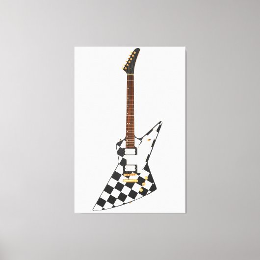 SCHACHBRETTS ROCK GUITAR 40x60 Leinwanddruck (Vorderseite)
