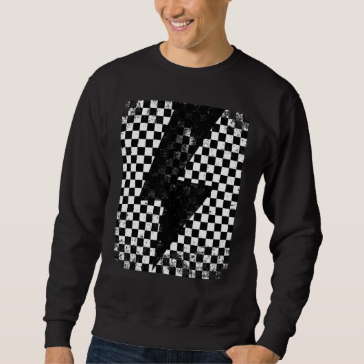 Schachbrettschnürsenkel Sweatshirt (Vorderseite)