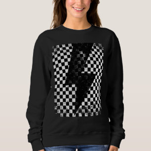 Schachbrettschnürsenkel Sweatshirt