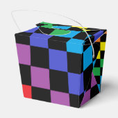 Schachbrettschwarz Geschenkschachtel (Rückseite)