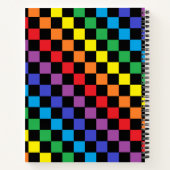 Schachbrettschwarz Notizblock (Rückseite)