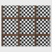 Schachbrettspiel läuft geschenkpapier (Flach)