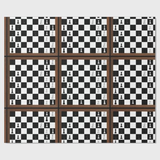 Schachbrettspiel läuft geschenkpapier (Flach)