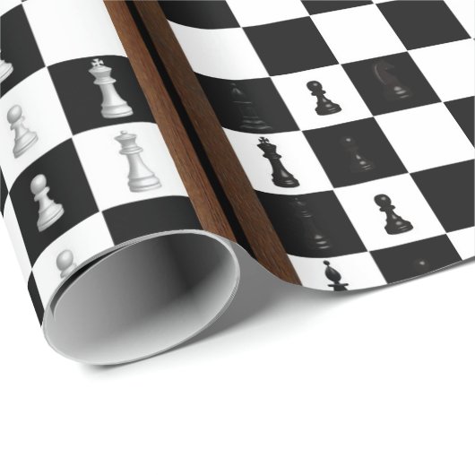 Schachbrettspiel läuft geschenkpapier (Rolleneckpunkt)