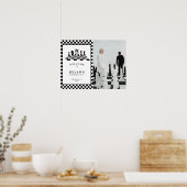 Schachbrettspiel Nacht Geburtstag Begrüßungszeiche Poster (Küche)