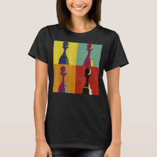 Schachbrettspiel Pawn Checkmate Pop Style T-Shirt